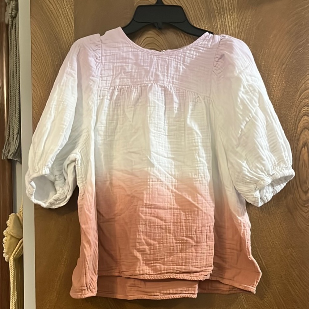 Universal Thread Gradient Blouse - White and Pink